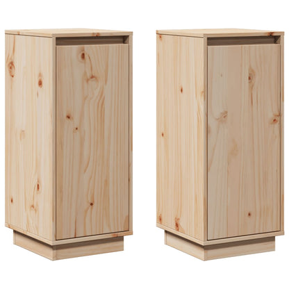vidaXL Commodes 2 pcs 31,5x34x75 cm Bois de pin massif