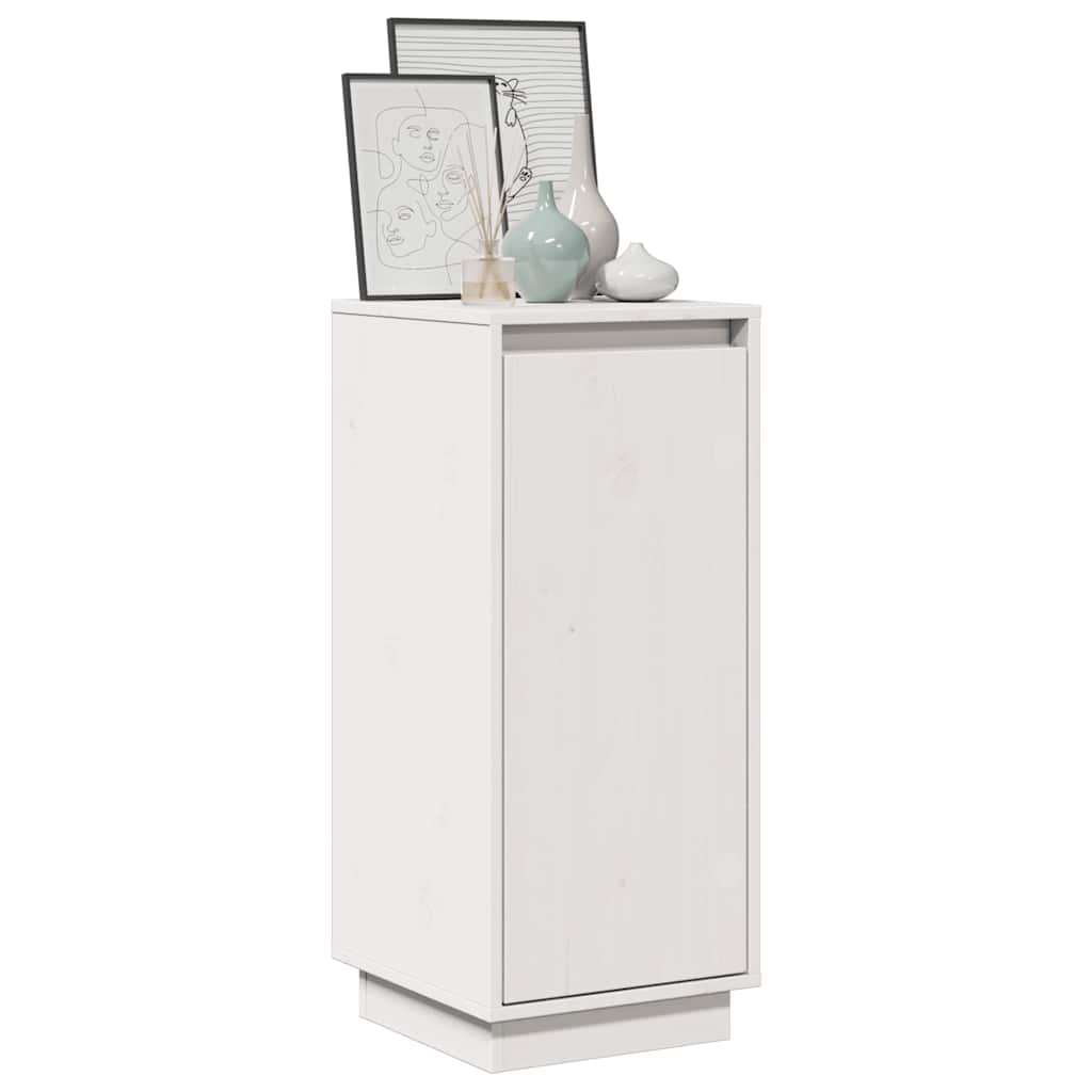 vidaXL Commode blanche 31,5x34x75 cm Bois de pin massif