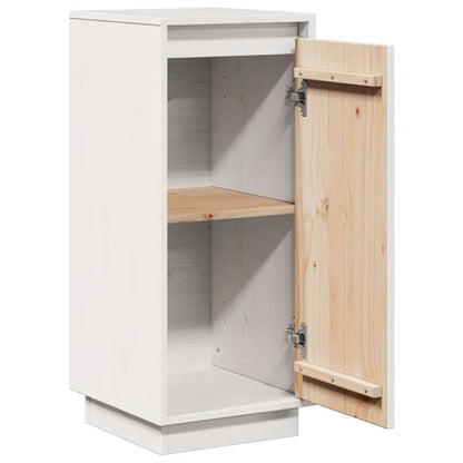 vidaXL Commode blanche 31,5x34x75 cm Bois de pin massif