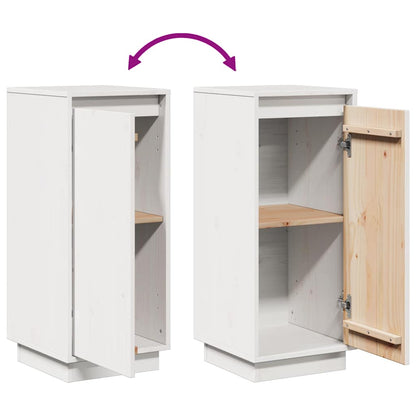 vidaXL Commode blanche 31,5x34x75 cm Bois de pin massif