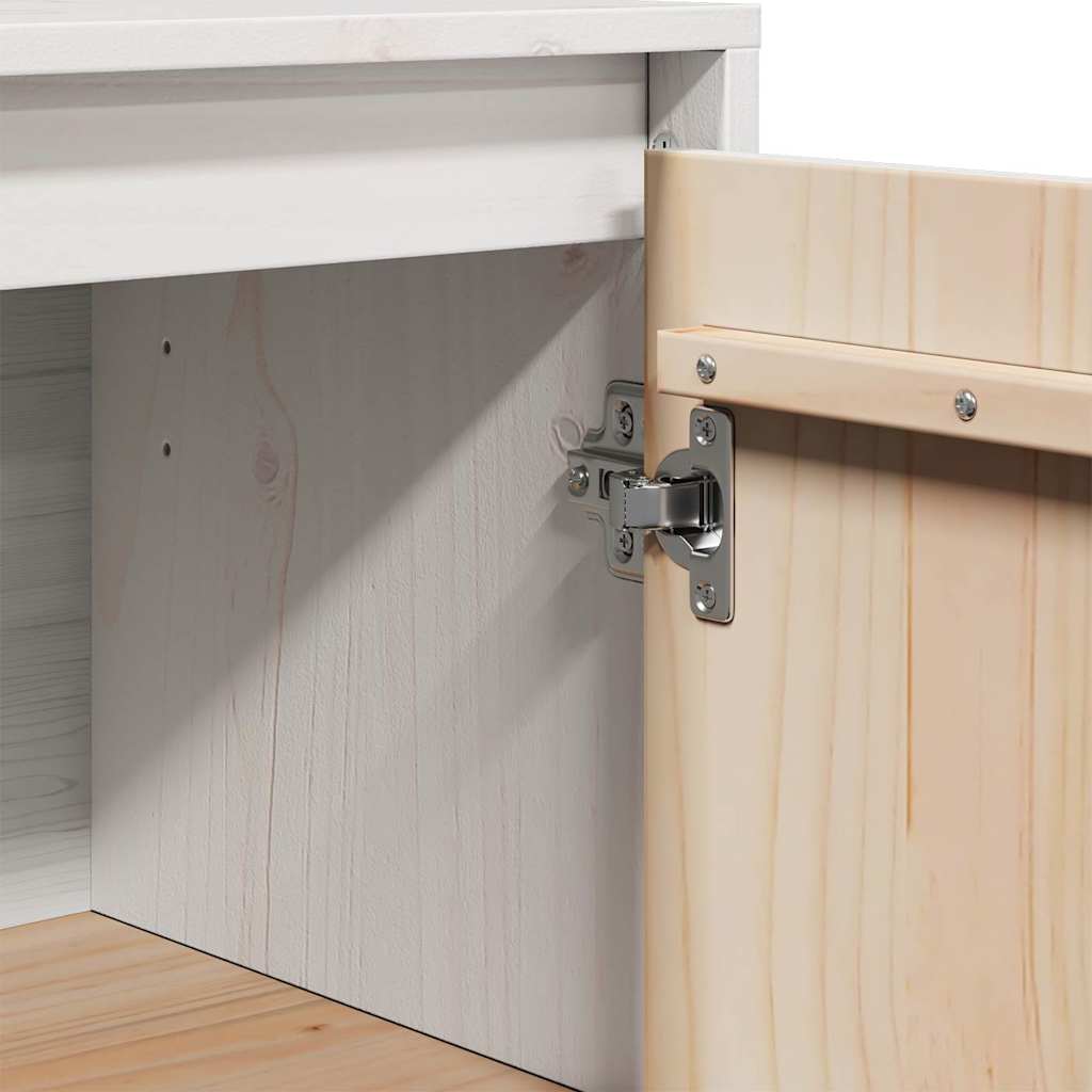 vidaXL Commode blanche 31,5x34x75 cm Bois de pin massif