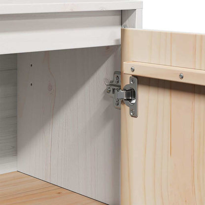 vidaXL Commode blanche 31,5x34x75 cm Bois de pin massif