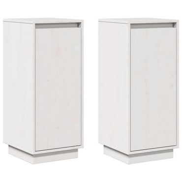 vidaXL Commodes 2 pcs Blanc 31,5x34x75 cm Bois de pin massif