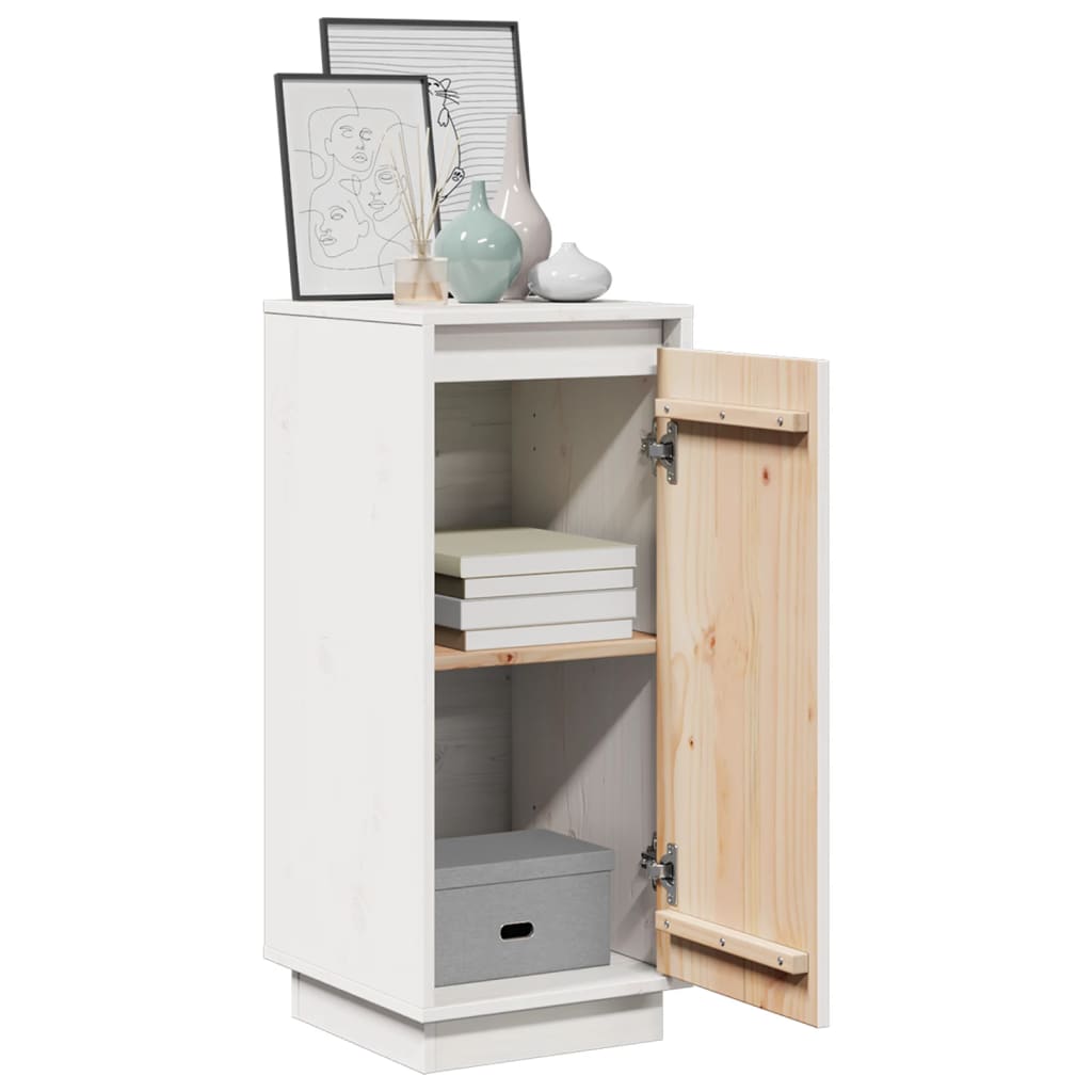 vidaXL Commodes 2 pcs Blanc 31,5x34x75 cm Bois de pin massif