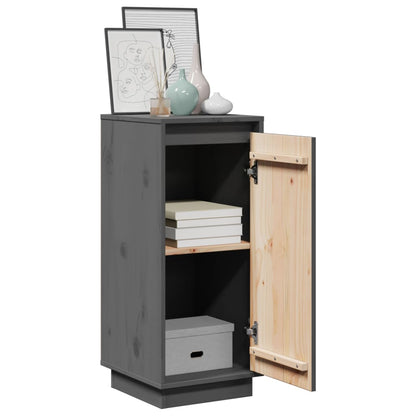 vidaXL Buffets 2 pcs Gris 31,5x34x75 cm Bois de pin massif