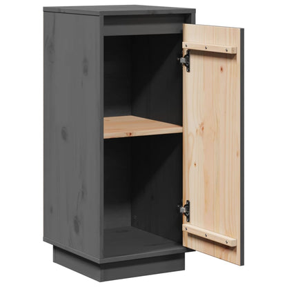 vidaXL Buffets 2 pcs Gris 31,5x34x75 cm Bois de pin massif