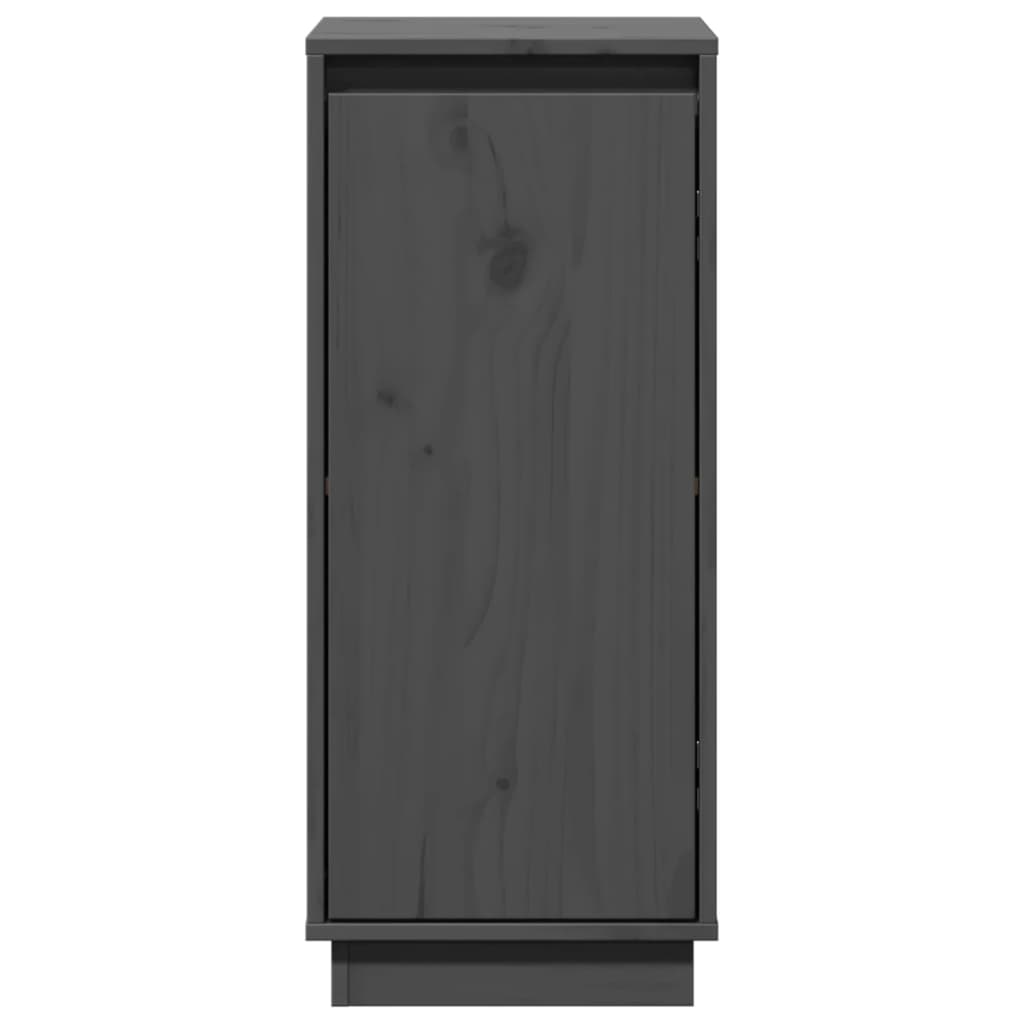 vidaXL Buffets 2 pcs Gris 31,5x34x75 cm Bois de pin massif