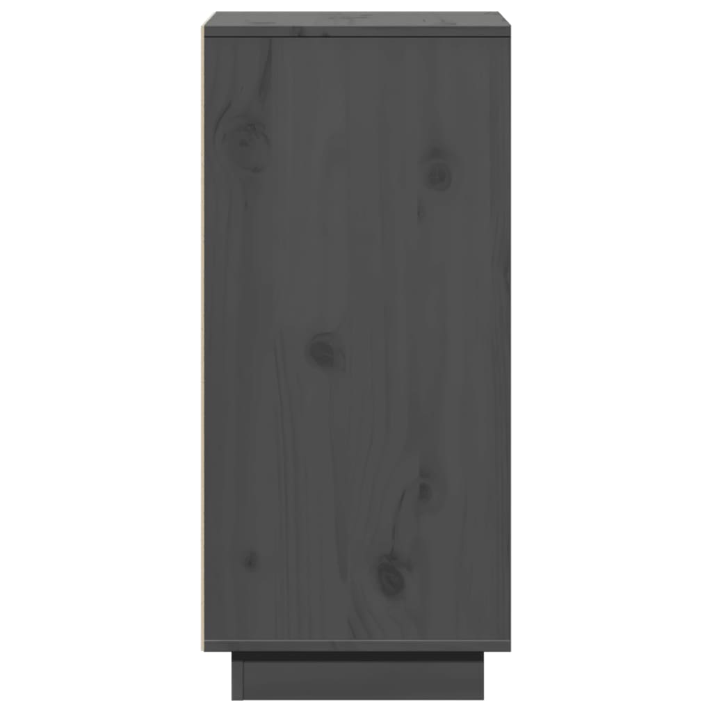vidaXL Buffets 2 pcs Gris 31,5x34x75 cm Bois de pin massif