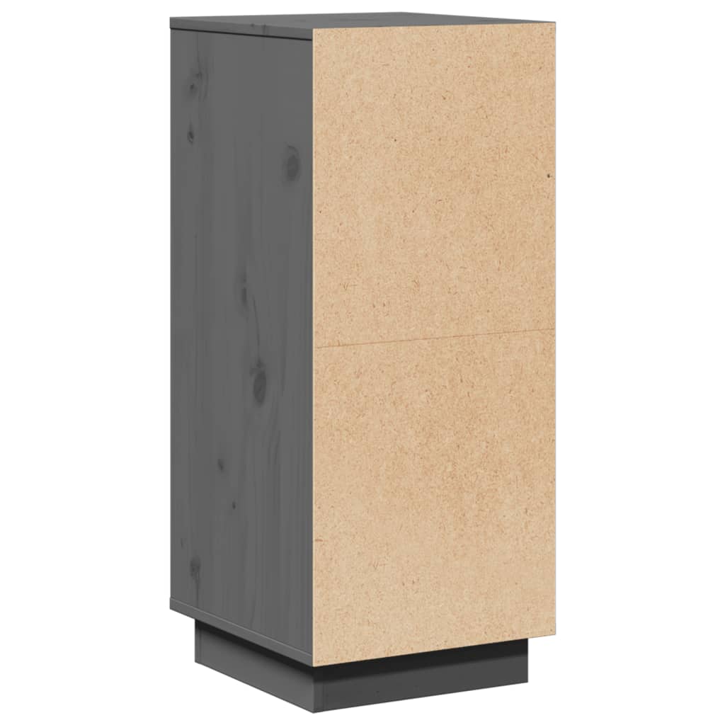 vidaXL Buffets 2 pcs Gris 31,5x34x75 cm Bois de pin massif