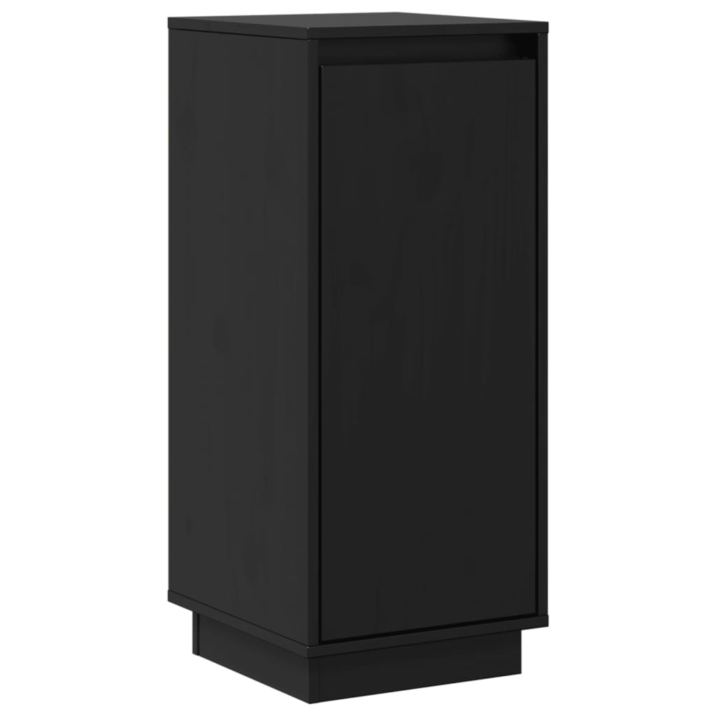 vidaXL Commodes 2 pcs Noir 31,5x34x75 cm Bois de pin massif