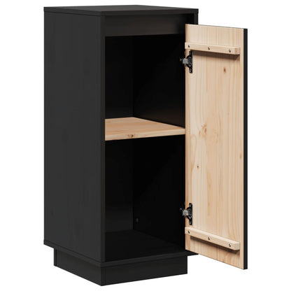 vidaXL Commodes 2 pcs Noir 31,5x34x75 cm Bois de pin massif