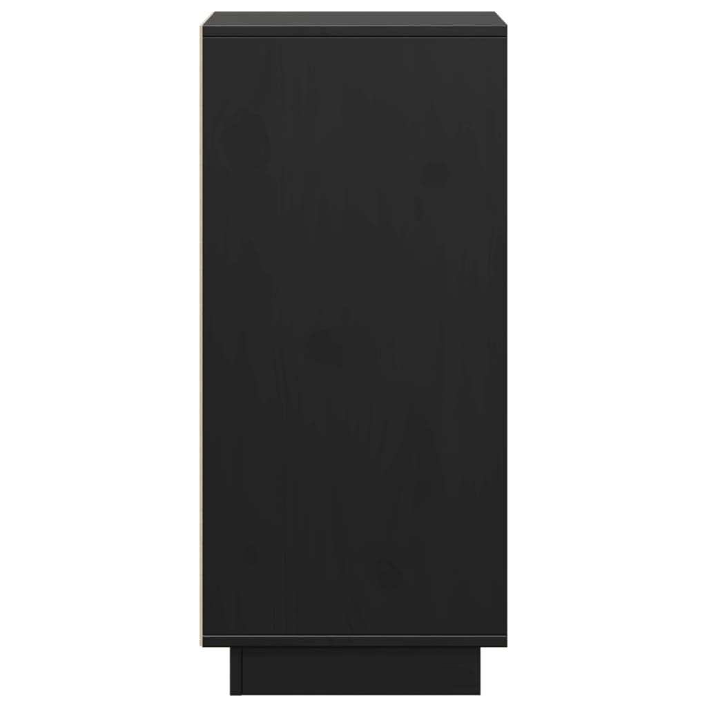vidaXL Commodes 2 pcs Noir 31,5x34x75 cm Bois de pin massif