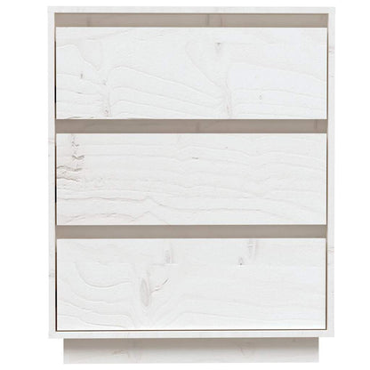 vidaXL Commode blanche 60x34x75 cm Bois de pin massif