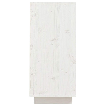 vidaXL Commode blanche 60x34x75 cm Bois de pin massif