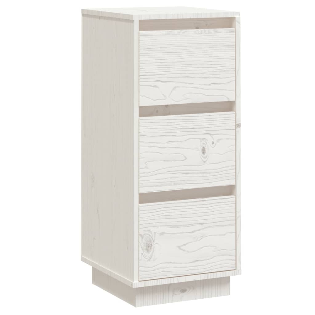 vidaXL Buffet blanc 32x34x75 cm Bois de pin massif