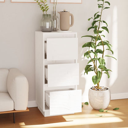 vidaXL Buffet blanc 32x34x75 cm Bois de pin massif