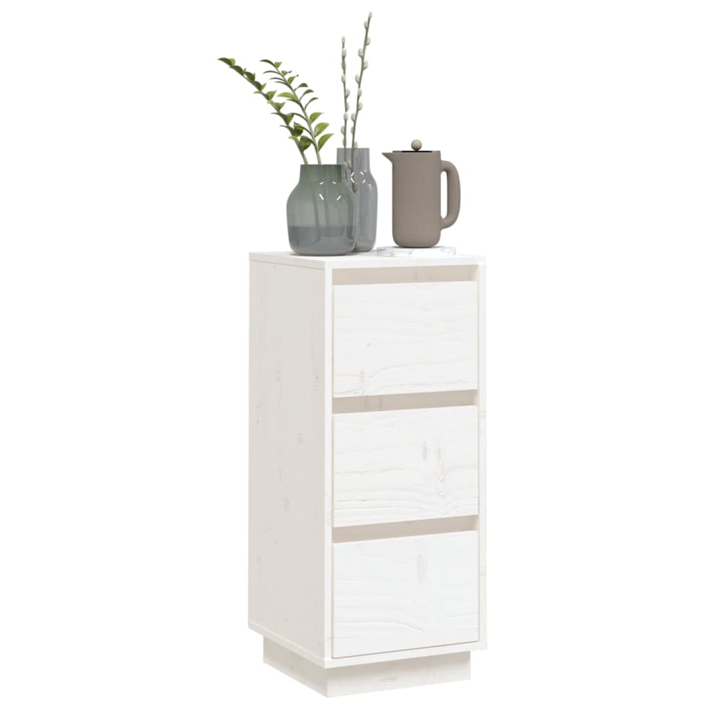 vidaXL Buffet blanc 32x34x75 cm Bois de pin massif