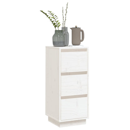 vidaXL Buffet blanc 32x34x75 cm Bois de pin massif