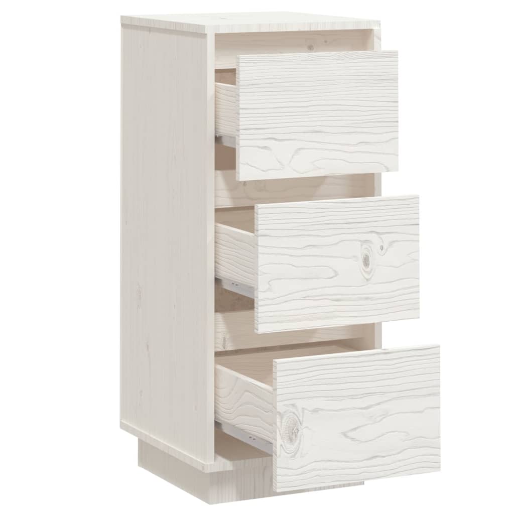 vidaXL Buffet blanc 32x34x75 cm Bois de pin massif