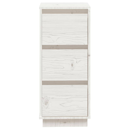 vidaXL Commodes 2 pcs Blanc 32x34x75 cm Bois de pin massif