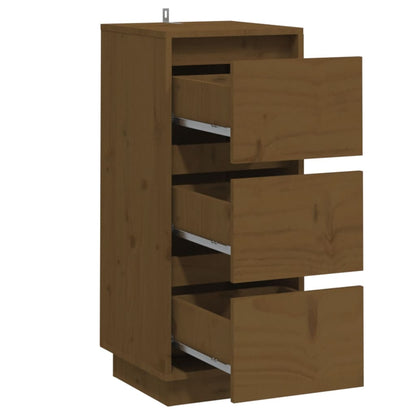 vidaXL Buffets 2 pcs. marron miel 32x34x75 cm Bois de pin massif