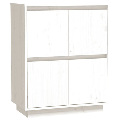 vidaXL Commode blanche 60x34x75 cm Bois de pin massif