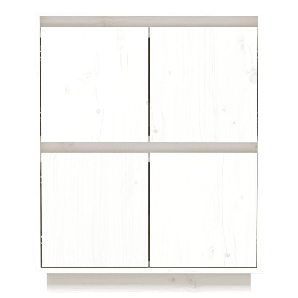 vidaXL Commode blanche 60x34x75 cm Bois de pin massif