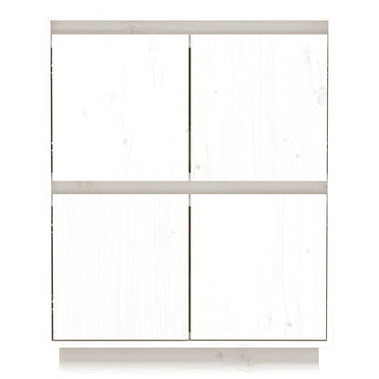 vidaXL Commode blanche 60x34x75 cm Bois de pin massif