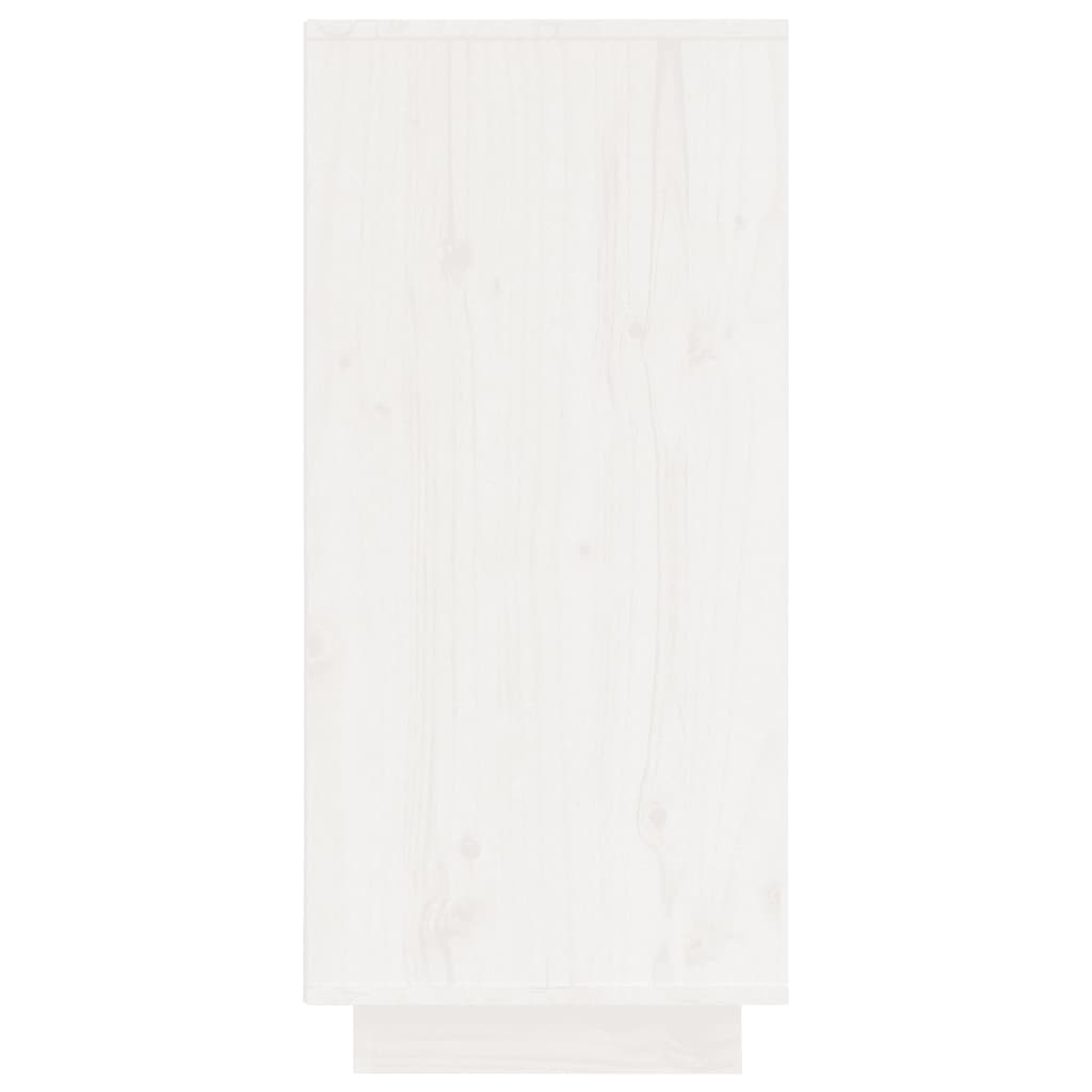 vidaXL Commode blanche 60x34x75 cm Bois de pin massif