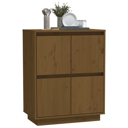 vidaXL Buffet brun miel 60x34x75 cm pin massif