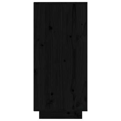 vidaXL Bahut noir 60x34x75 cm Bois de pin massif