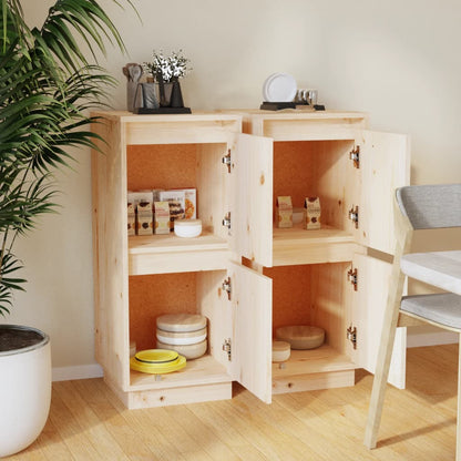 vidaXL Commodes 2 pcs 31,5x34x75 cm Bois de pin massif