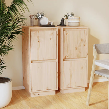 vidaXL Commodes 2 pcs 31,5x34x75 cm Bois de pin massif