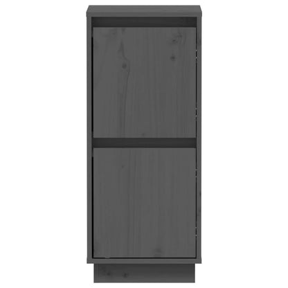 vidaXL Buffets 2 pcs Gris 31,5x34x75 cm Bois de pin massif