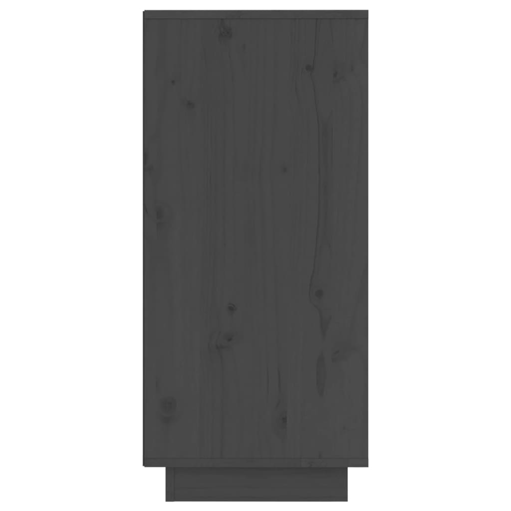 vidaXL Buffets 2 pcs Gris 31,5x34x75 cm Bois de pin massif