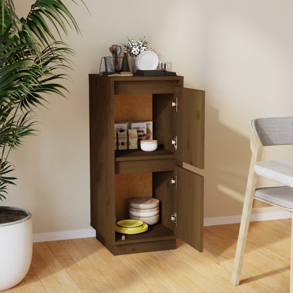 vidaXL Sideboard Honigbraun 31,5x34x75 cm Massivholz Kiefer