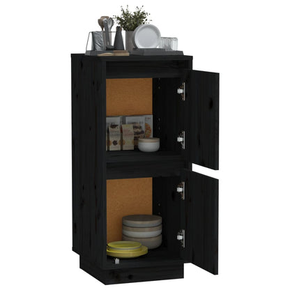 vidaXL Sideboard Schwarz 31,5x34x75 cm Massivholz Kiefer
