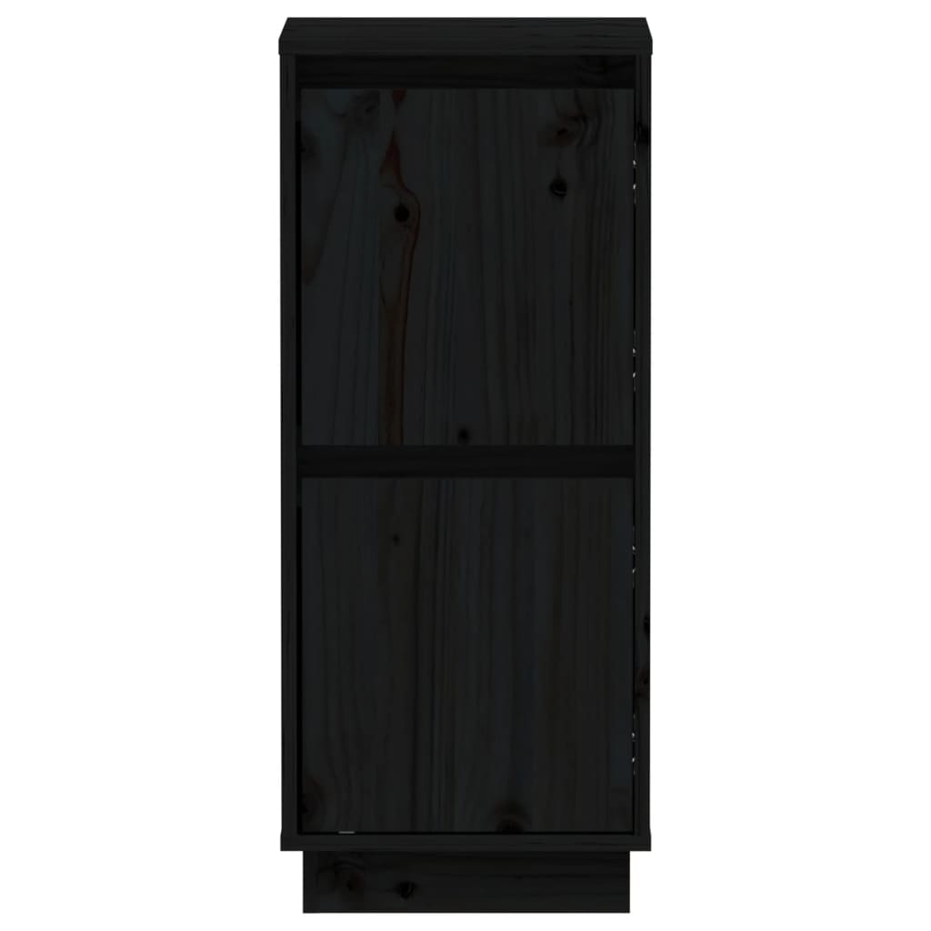 vidaXL Sideboard Schwarz 31,5x34x75 cm Massivholz Kiefer