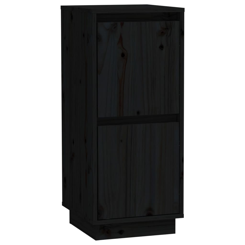 vidaXL Sideboards 2 Stk. Schwarz 31,5x34x75 cm Massivholz Kiefer