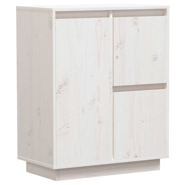 vidaXL Commode blanche 60x34x75 cm Bois de pin massif