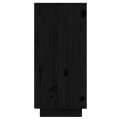 vidaXL Bahut noir 60x34x75 cm Bois de pin massif