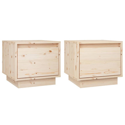 vidaXL Nachttische 2 Stk. 35x34x32 cm Massivholz Kiefer