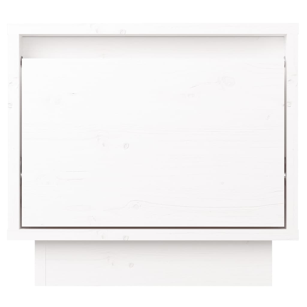 vidaXL Nachttische 2 Stk. Weiß 35x34x32 cm Massivholz Kiefer
