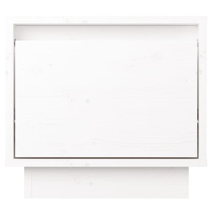 vidaXL Nachttische 2 Stk. Weiß 35x34x32 cm Massivholz Kiefer