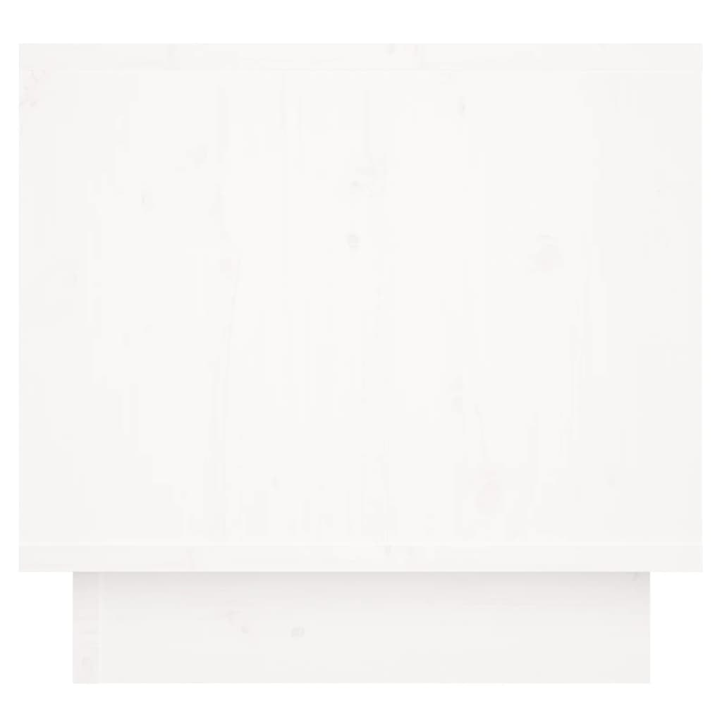 vidaXL Nachttische 2 Stk. Weiß 35x34x32 cm Massivholz Kiefer