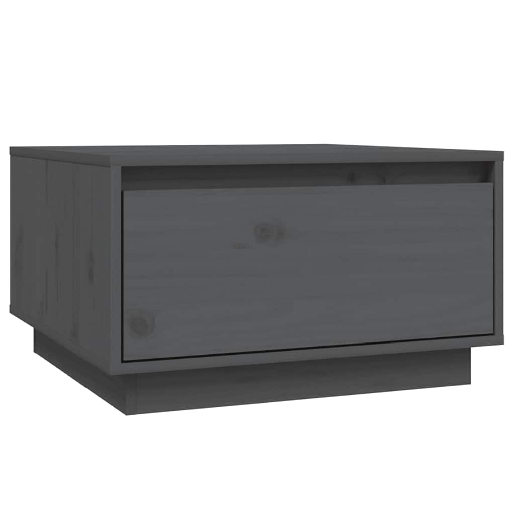 vidaXL Couchtisch Grau 55x56x32 cm Massivholz Kiefer