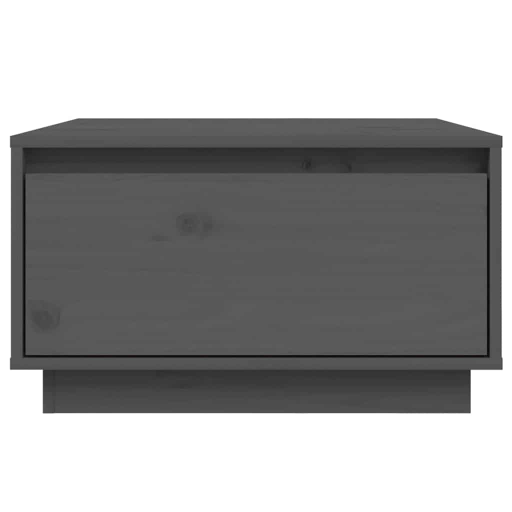 vidaXL Couchtisch Grau 55x56x32 cm Massivholz Kiefer