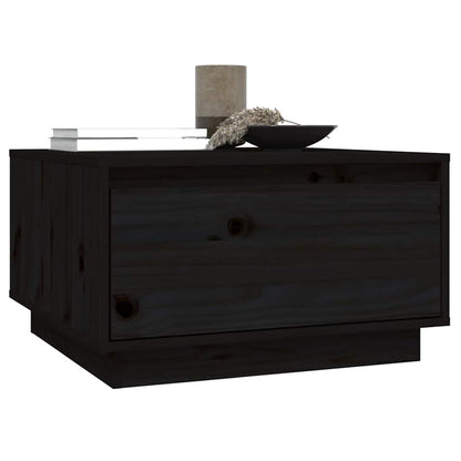 vidaXL Couchtisch Schwarz 55x56x32 cm Massivholz Kiefer