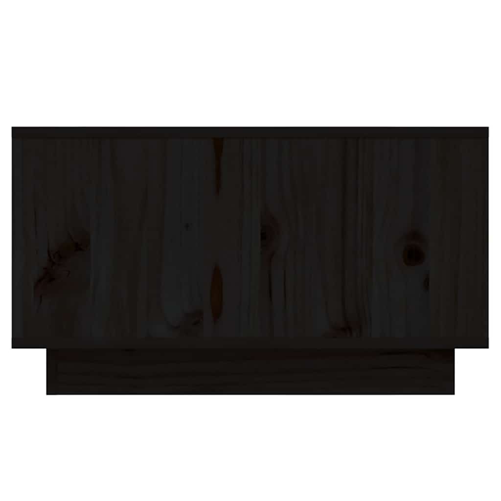 vidaXL Couchtisch Schwarz 55x56x32 cm Massivholz Kiefer
