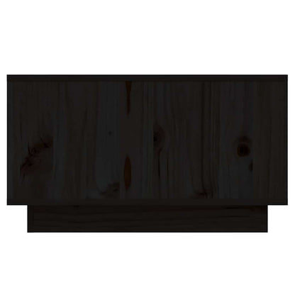 vidaXL Couchtisch Schwarz 55x56x32 cm Massivholz Kiefer